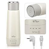 Bear 300ml 4-Temperatur Elektrischer Wasserkocher, Tragbare Einzelberührungssteuerung, Drei In Einer Reise Schnelle Heizisolationsschale Vakuumbecher, Doppelschicht 304 Edelstahl Innenfutter