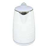 Elektrischer Teekocher, sicheres Kochen, automatische Abschaltung, 2 l, EU-Stecker, 220 V, Wasserkocher für Büro (Weiß)