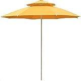 HZH Regenschirm Tischschirm für den Außenbereich, Marktschirm, Terrassenschirme, doppellagiges Sonnenschutz-Design, Außenschirm mit 8 starken Rippen, Neigungsverstellung, für Gärten, Schwimmbäder,