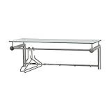 SUZA 5 Garderobe - Edelstahl/Klarglas