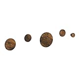 MAZAZU Wandgarderobe - 5-teiliges Set - Braun - Marmoroptik - Kreative Möglichkeit, Ihre eigene Garderobe zu gestalten - Platzsparende Lösung für kleine Räume