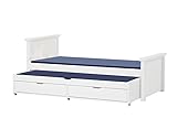 Hoppekids Juniorbett mit Ausziehbett, Kinderbett, Jugendbett, MDF, Liegefläche 90 x 200 cm, Holz, Weiss, 216 x 96 x 90 cm