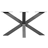 Tischgestell Spider Tischbeine Kreuzgestell 90x50x48h cm (Schwarz) Tischkufen Stahl Metall Esstisch Schreibtisch Konferenztisch Kaffetisch Metall, DIY, einfache Montage