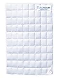 Aura® Luxus Daunendecke 135 x 200 cm medium | Premium 90% weißen Daunen, ungarische Klasse I | Oeko-TEX Standard 100 allergikergeeignet | Bettdecke für Herbst und Frühling