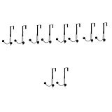 SOLUSTRE 10 Stück Kleiderhaken Hinter Der Tür Garderobenhaken Minimalistische Geldbörse Wandhaken Kleiderhaken Über Der Tür Handtuchhalter Schlüsselhalter Schwarzer Kleiderhaken Aus
