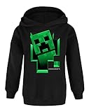 Minecraft Hoodie Jungen Kids Gamer Black Creeper Inside Hooded Jumper 9-10 Jahre