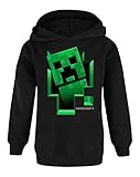 Minecraft Hoodie Jungen Kids Gamer Black Creeper Inside Hooded Jumper 9-10 Jahre