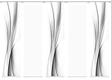 wohnfuehlidee 5er-Set Flächenvorhang, Deko Blickdicht, UFA, Höhe 245 cm, 3X Dessin /2X Uni transparent, Fb. grau/weiß