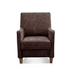 Cavadore Sessel Delo mit Federkern / Bequemer Polstersessel im modernen Design / 70 x 93 x 76 / dunkelbraun