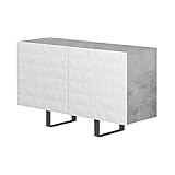 Selsey Mehrzweckschrank, Betonoptik/Weiß, 70 x 110 x 45 cm
