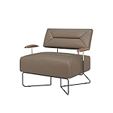 BNNP Sofas für Wohnzimmer Modernes Retro Wohnzimmer Sofa Single Walnut Stoff Hotel Rezept Heimkino-Sofa (Color : E)