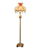 Stehlampe Wohnzimmer Europäischen Stil Harz Stehlampe Stoff Lampenschirm Stehleuchte Studie Kreative Stehlampen Für Schlafzimmer Wohnzimmer Stehleuchte Stehlampen ( Color : Foot Switch , Size : 40*155