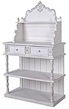Antik Regal Weiss Anrichte Shabby Chic Sideboard Tellerschrank Küchenbuffet got035 Palazzo Exklusiv