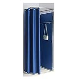 ZEONIK Umkleidekabine Umkleidekabine Tragbares Bekleidungsgeschäft Ankleidezimmer mit Schattierungsvorhang Metallrahmen für Büro Boutiquen Garderobe Gartendusche