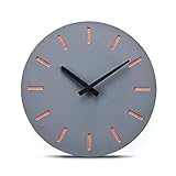 Cander Berlin MNU 6230 K Designer Kupfer Wanduhr Beton Betonuhr lautlos geräuschlos ohne Ticken 30,5 cm