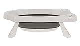 Babywanne faltbar mit klappbaren Füßen - 33 L / 82 x 47 cm - Rutschfeste Kunststoff Baby Badewanne in weiß - Anti-Rutsch Wanne Badesitz für Neugeborene und Kleinkinder