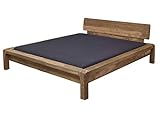 MASSIVMOEBEL24.DE Bett Sheesham 200x160x80 braun geölt Bueno #003 modern