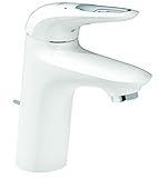 GROHE Eurostyle - Einhand-Waschtischarmatur (wassersparend, S-Size, Einlochmontage), moon white/chrom, 33558LS3