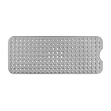 Yissone Badewannenmatte, 40,6 x 101,6 cm, rutschfeste Duschmatte, Badematte mit Saugnäpfen, Ablauflöcher verhindern ein Verrutschen