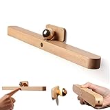 Opaltool LED Spiegelleuchte Holz, 30cm 4000K Touch-Steuerung Badezimmer Lampe Batteriebetrieben, Einstellbare 360° Drehbare Magnetische Lichtleiste für Schrank Nachttisch Spiegel Flur Treppe