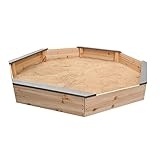 Sandkasten mit Abdeckung 8-eckig Sandkiste Sandbox aus Nadelholz