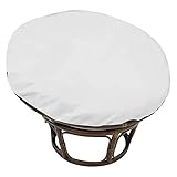 Nur Papasan-Stuhlkissenbezüge,Nur Schonbezug Für Runde Ei-Stuhlkissen,Ersatzbezüge Für Schaukelstuhlkissen,Waschbare Papasan-Kissenbezüge,Für Runde Papasan-Stuhlkissen(Size:59*59in,Color:Weiß)