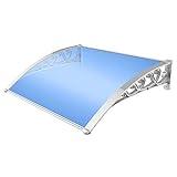 WAKTN-Türüberdachung Home Front Porch Canopy, Polycarbonat-PC-Platine für UV-Schutz, Türmarkise 300 kg Lagerkapazität-Größe Optional