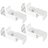 4 Stück Plissee Ersatzteile klemmträger Plissee Klemmhalterung Zubehör Set am Fensterrahmen Zubehör Verstellbereich 20 mm Ancable Klemmhalterung Zubehö für Gespannt Montage-Set Plissee(Weiß)