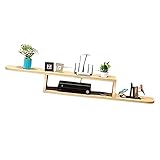 TV-Schrank,schwebendes TV-Regal, Halterung für schwimmendes Fernseher, Befestigung an der Wand, Mittelkonsole, Multimedia, Unterhaltung, großer Aufbewahrungsschrank für Büro zu Hause