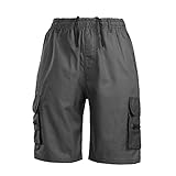 Herren Cargohose Shorts Lässige Freizeit Sommerhose Herren Running Tennis Sporthose Laufshorts Jogginghose Wanderhose Bequeme Kurze Hose Abeitshose Sommer Sport Hose Für Männer（3XL,1-Dark Gray）