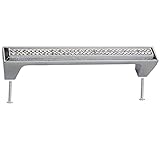 Schicke Schubladenknöpfe, Türknöpfe, Griffe aus massiver Zinklegierung, Kristall-Bling-Schrankgriffe, moderne Schublade (4 Stück, silberfarben) for Kleiderschrank, Heimdekoration, Lochabstand 192 mm (