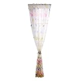AQ899 Net Curtains 39‘’X106‘’Large Butterfly Screen Butterfly Screen Printing Transparent Screen Cluster Flower Curtain Offset Screen Screen Wear Rod Curtains Drapes 100cm x 270cm