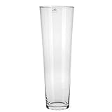 matches21 Vase Glas konisch Kegelform Dekoglas Glasvase Blumenvase hoch rund 1 STK - Ø 19x70 cm