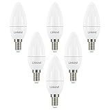 Linkind E14 LED Kerzenform Lampe, ersetzt 60 Watt, 7W LED Kerze Lampe 860Lm 5000K Tageslicht, Nicht Dimmbar C35/B35 Kerzenlicht, Energie sparen, 6 Stück