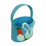 Lurrose Blaue Geschenktüte Hasen-Geschenktüten Osterhasen-Tasche -Geschenktüten -Süßigkeitstüten Kaninchen-Geschenktüten Mit Blauem Fass