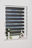 K-home 233150-39 Klemmfix Doppelrollo, Grau, 30 x 150 cm (B x L)