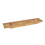 SoBuy® FRG212-N 80cm Lang- Schöne Badewannenablage aus Bambus Badewannenbrett Badewannenauflage Wannenbrücke BHT ca: 80x4,5x14,6cm