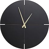 Kare Design Wanduhr Andrea, Schwarz, 60cm, Wohnzimmer
