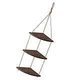 Cabilock Eckregal Wandmontierte Regale Makramee-Pflanzgefäß Hängender Blumentopf Wohnzimmer-Dekoration Wandbehang Eckregale Wandregale Aus Holz Wandlagerregal Wand-Blumentopfregal