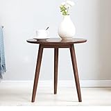 ARMOQ Minimalistischer Kreativer Couchtisch, Massivholz Beistelltisch Sofa Sideboard Kleiner Runder Couchtisch Wohnzimmer Beistelltisch Kleiner Runder Tisch/Rosso/50 * 50 cm