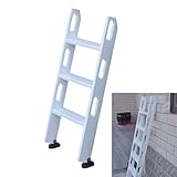 Etagenbett Leiter Weißes Etagenbett mit Leiter, Massivem Holz Schwere Rv Etagenbett Hochbett Leitern mit Griff, Einfache Montage Hochbett Twin Bett Leiter, 40cm Breit (Size : 3 Step 100 cm (39 3/8')