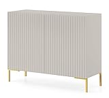 Selsey Sideboards, Melamine, Grau-beige, 92 cm breit