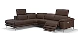 sofanella - Eckcouch Siena Ecksofa Ledersofa Relax