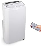 JUNG AIR CAMRY TV06 mobile Klimaanlage mit Fernbedienung, 3,6 KW, 12000BTU, 60dB, 24h-Timer, Entfeuchtungsfunktion, Klimagerät Mobil mit Abluftschlauch, Energieklasse A, 120m³ Raum Kühlung