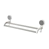 IOIUSKKU Handtuchhalter, Wandmontage, Badezimmer, Toilette, Aufbewahrungsregal, selbstklebend, Dusche, Bademantel, Trockenstange, wiederverwendbarer Aufhänger