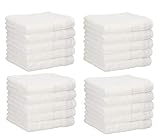 Betz 20 Stück Seiftücher NEAPEL 100% Baumwolle Größe 30x30 cm Farbe weiß