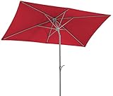 Schneider-Schirme Sonnenschirm Porto, rot, 300 x 200 cm rechteckig, 643-77, Gestell Stahl, Bespannung Polyester, 6.7 kg
