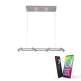 Paul Neuhaus Q-MIA 2185-55 Smart Home LED-Pendelleuchte Up & Down Lichteffekt, Alexa kompatibel, RGB CCT Farbwechsel, dimmbar…