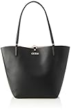 Guess Damen Alby Toggle Tote Bags Satchel, Black/Stone