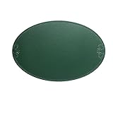 Tischsets Ovale Westernmatte aus Leder for den Heimgebrauch für deinen Esstisch (Farbe : Grün, Size : 45x30cm)